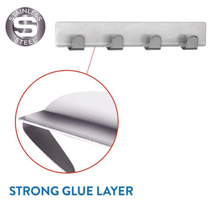 Tatkraft Handtuchhalter Fyra Edelstahl 2er Set - silber