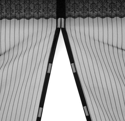 Moskitonetz mit Magnetverschluss (Farbe: schwarz)