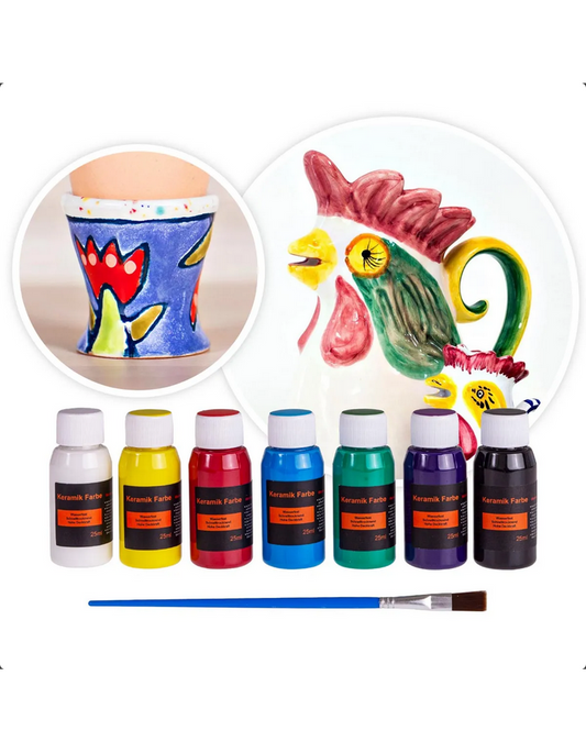 Keramikfarbe 25 ml, 8er-Set