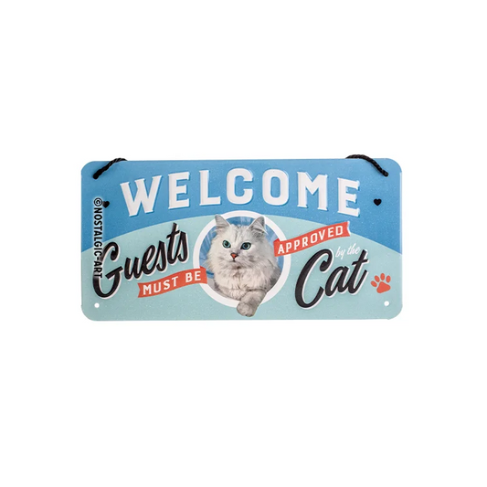 Hängeschild. Welcome Guests Cat, Animal