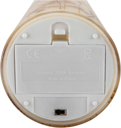 LED-Echtwachskerzen im Glas "Fiori" 3er-Set