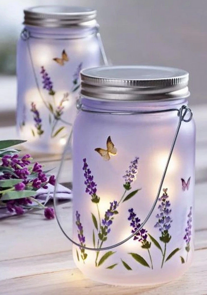 LED-Glasleuchten "Lavanda" 2er-Set