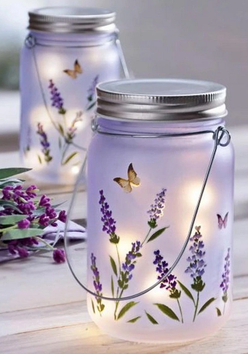 LED-Glasleuchten "Lavanda" 2er-Set