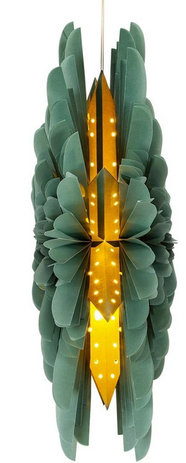 LED-Hängedeko "Dahlia" 60 cm (Farbe: grün)