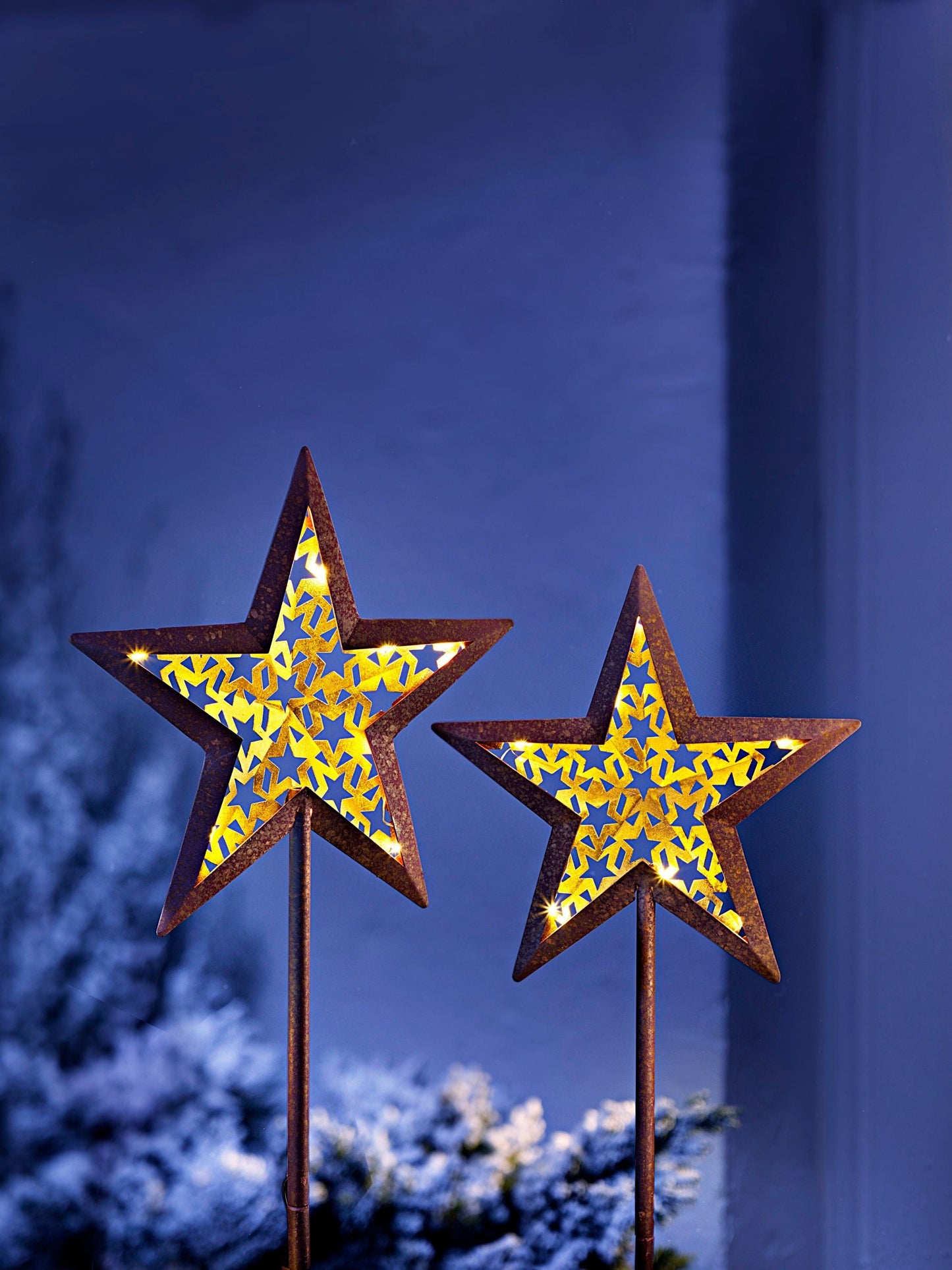 LED-Gartenstecker "Estrella" 2er-Set