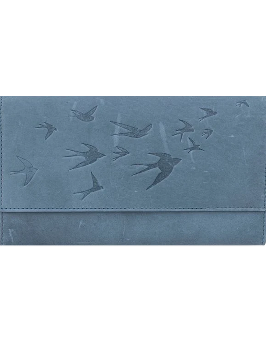 HJP Geldbörse Damen Schwalbe, rauchblau