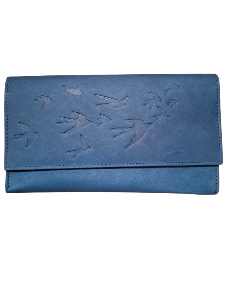 HJP Geldbörse Damen Schwalbe, jeansblau