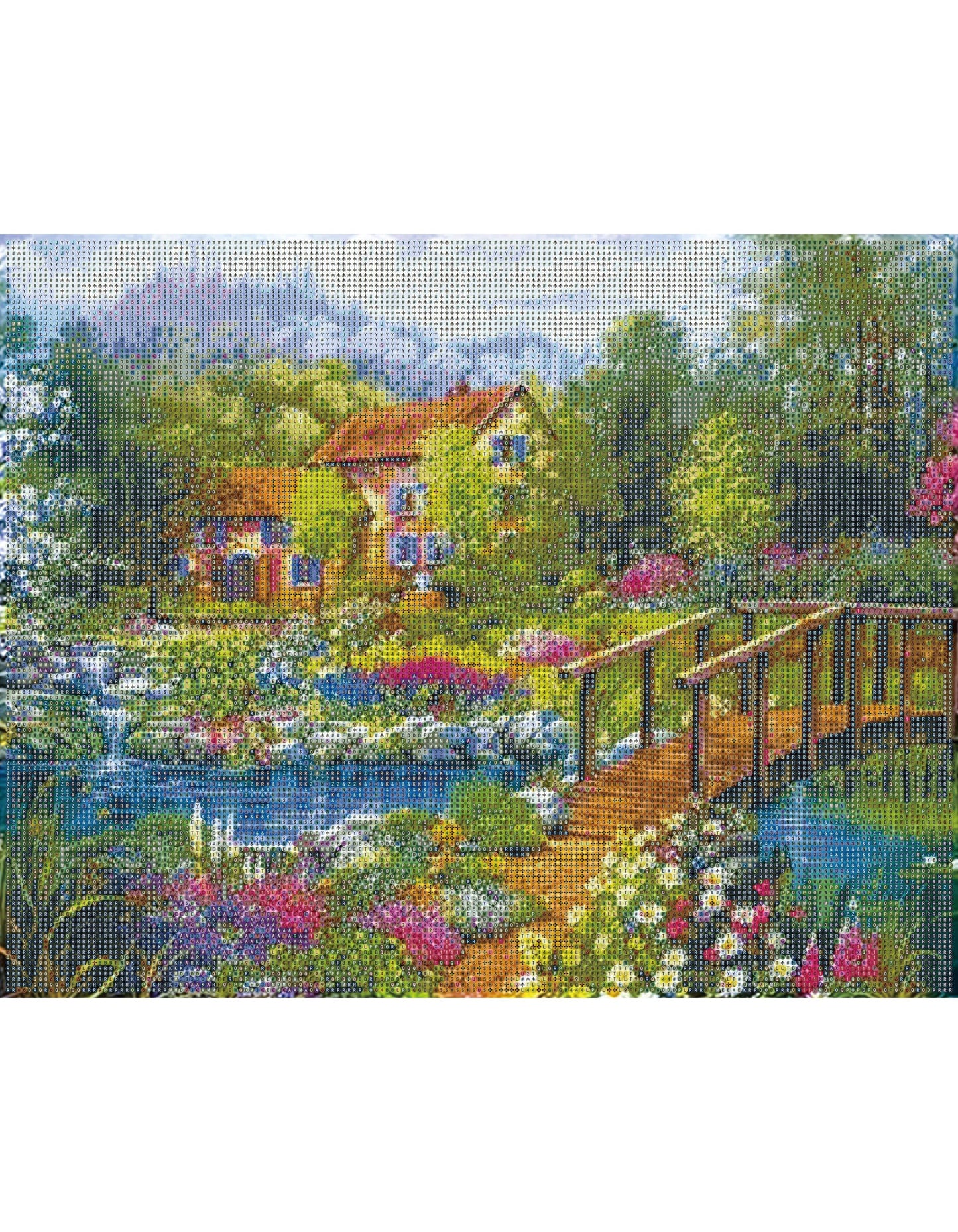 Diamond Painting "Haus am Weiher" 50 x 40 cm