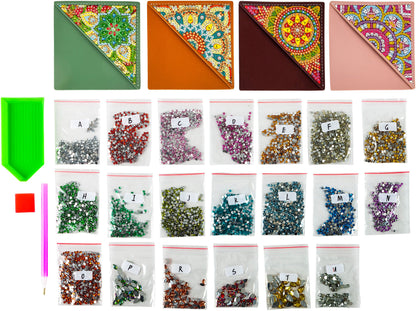 Bastelset Diamond Painting Lesezeichen 4er-Set