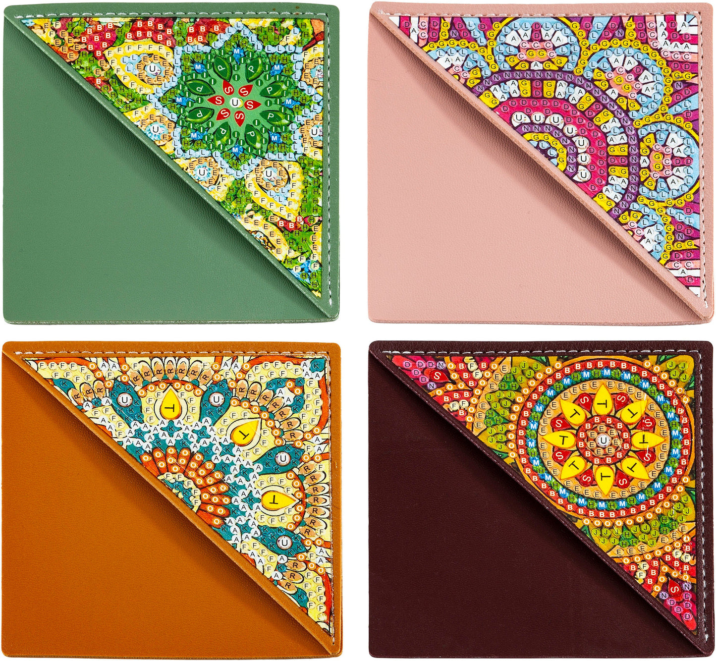Bastelset Diamond Painting Lesezeichen 4er-Set