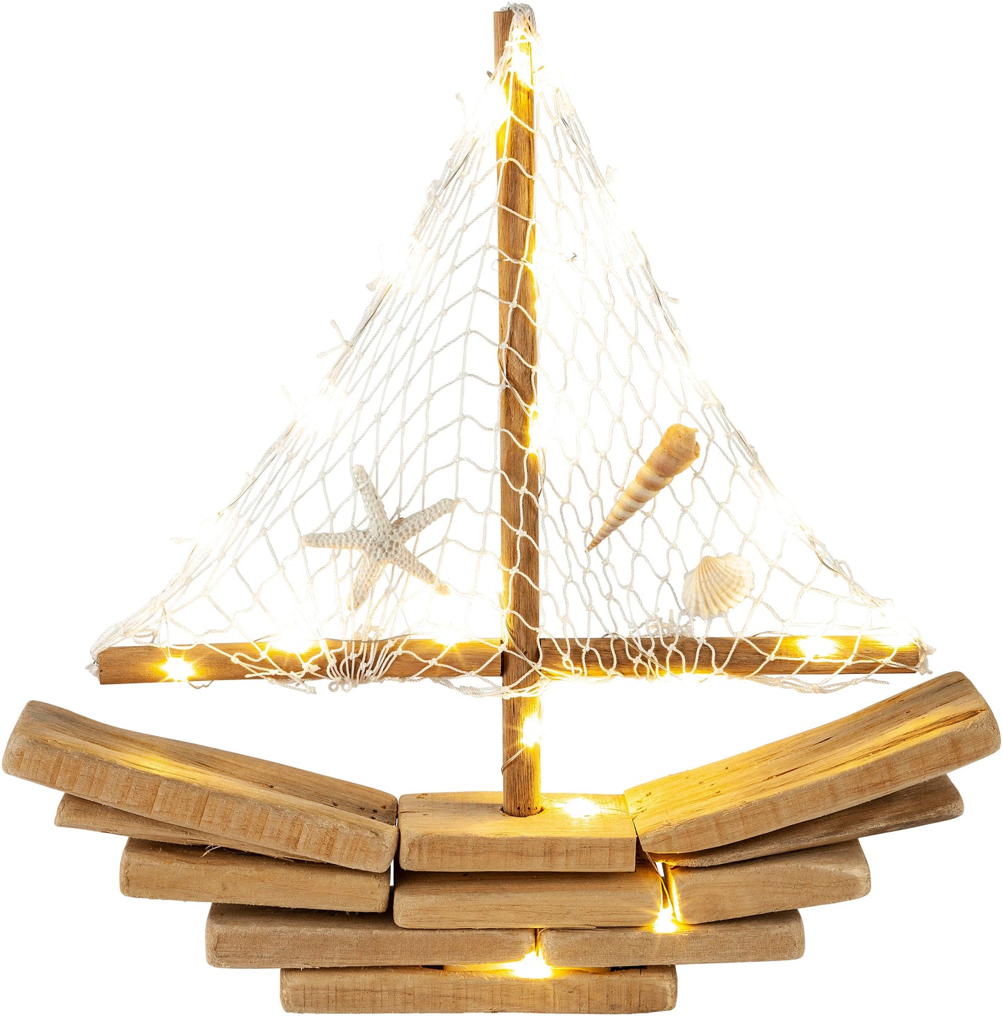 LED-Deko "Treibholzboot"