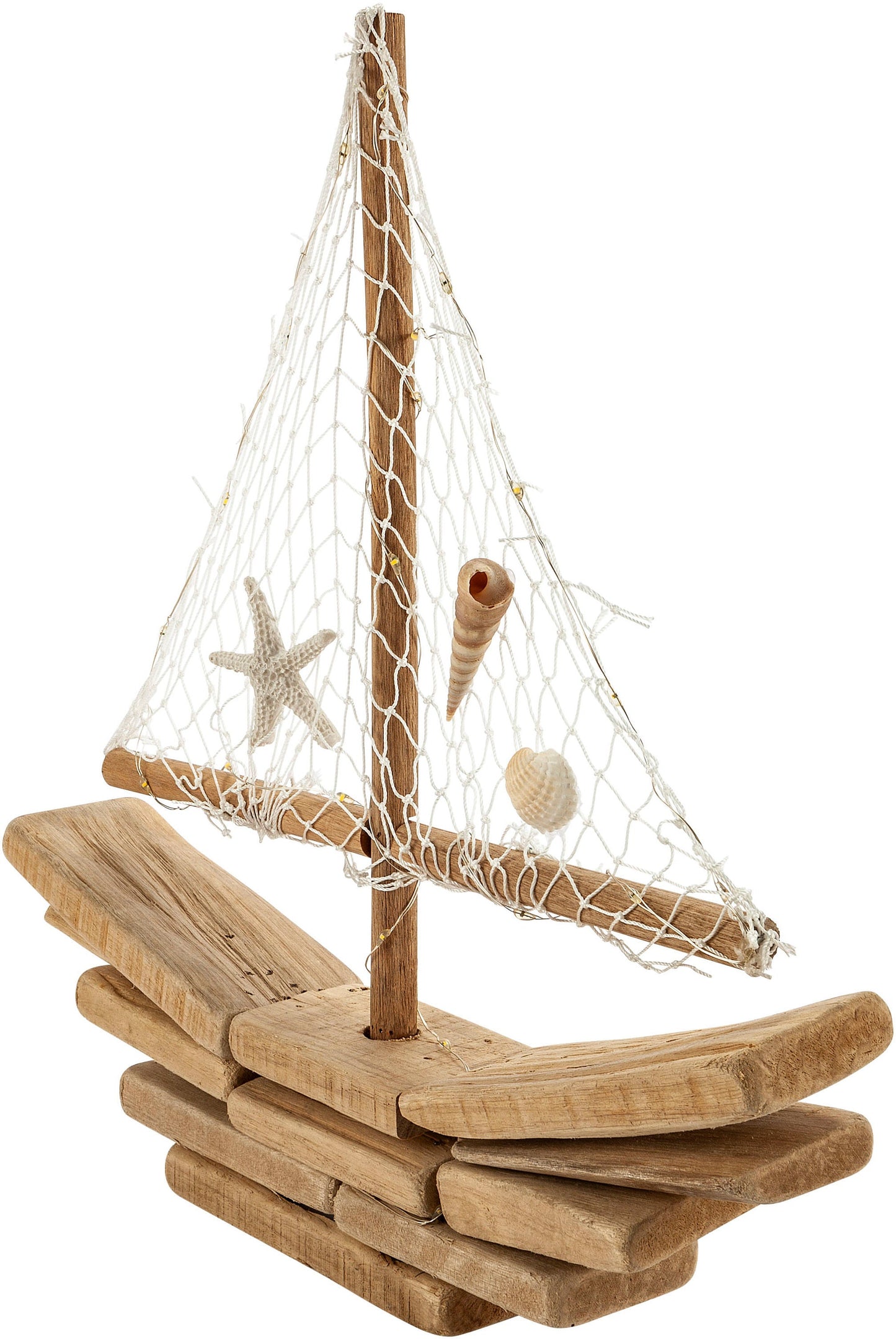 LED-Deko "Treibholzboot"