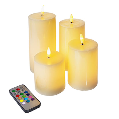 LED-Kerzen "Rainbow" 4er-Set