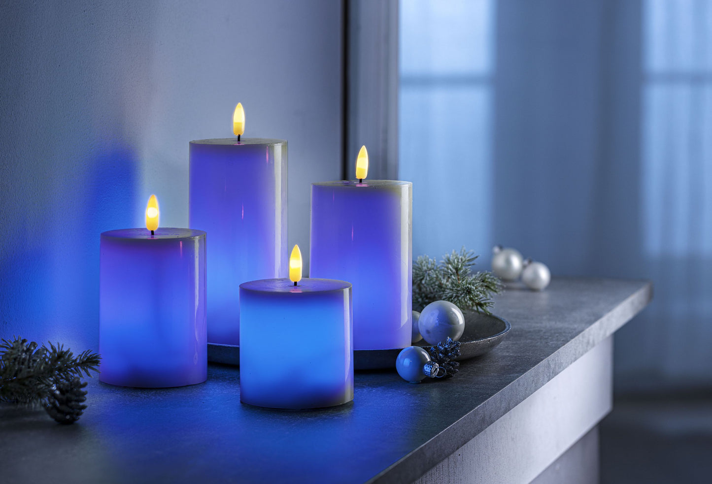 LED-Kerzen "Rainbow" 4er-Set