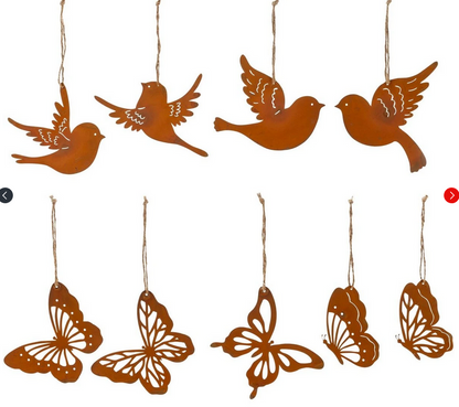 Dekohänger "Vögel & Schmetterlinge" 9er-Set