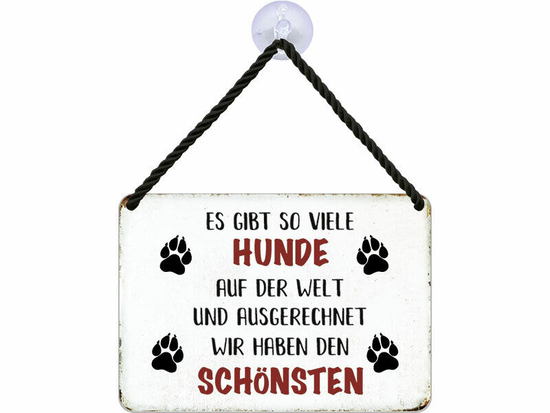 Blechschild "Es gibt so viele Hunde"