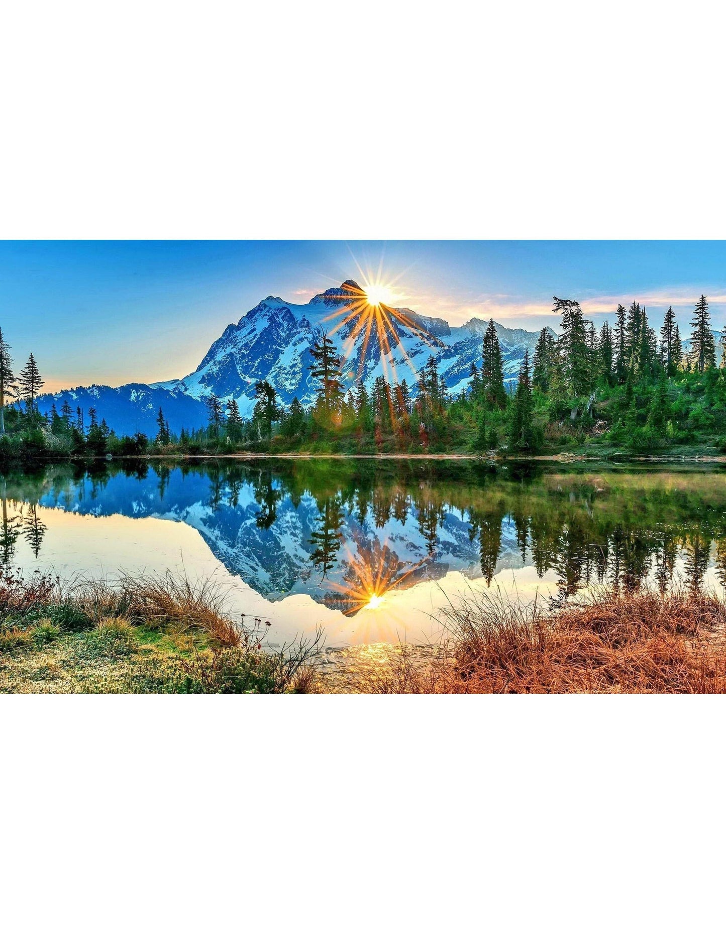 Diamond Painting "Schneeberge am See" 50 x 40 cm