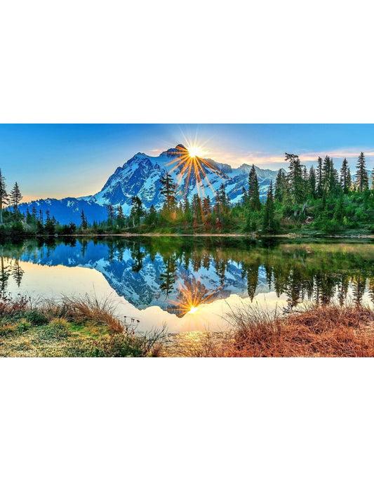 Diamond Painting "Schneeberge am See" 50 x 40 cm