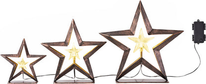 LED-Deko "Shiny Star" 3er-Set