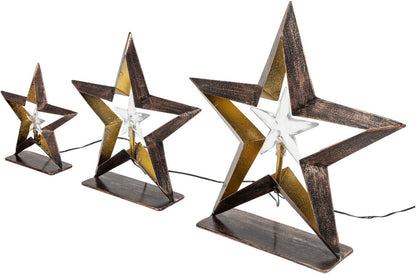 LED-Deko "Shiny Star" 3er-Set