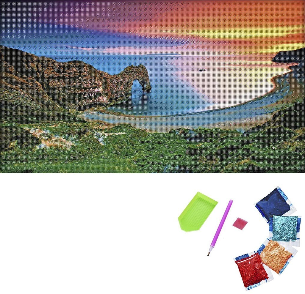 Diamond Painting (Ausführung: Meerblick) 70 x 40 cm