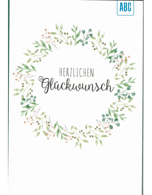 Glückwunschkarte "Herzlichen Glückwunsch" B6