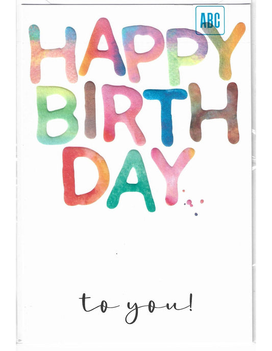 Glückwunschkarte "Happy Birthday to you!" B6
