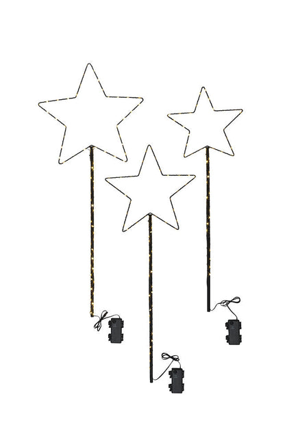 LED-Gartenstecker "Sternenglanz" 3er-Set