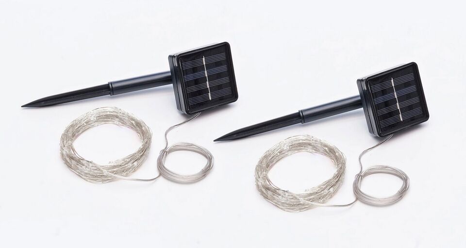 Sparset Solar-Lichterkette "Classic Garden", 10m, 2er-Set