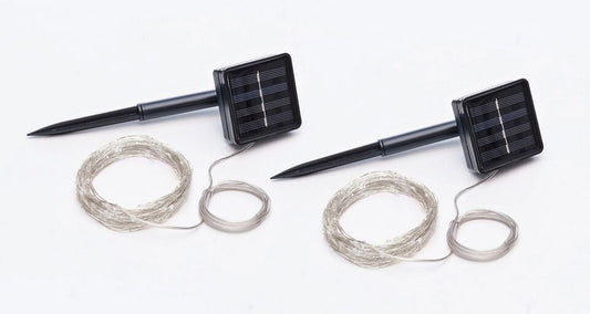 Sparset Solar-Lichterkette "Classic Garden", 10m, 2er-Set