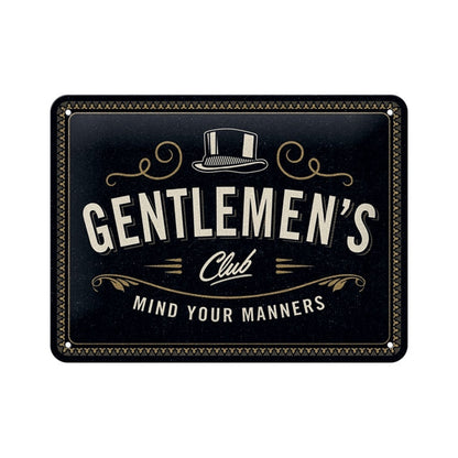 Blechschild 15x20. Gentlemen's Club
