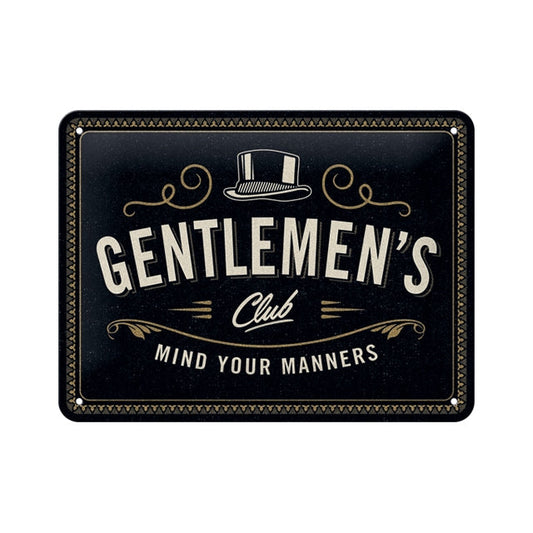 Blechschild 15x20. Gentlemen's Club