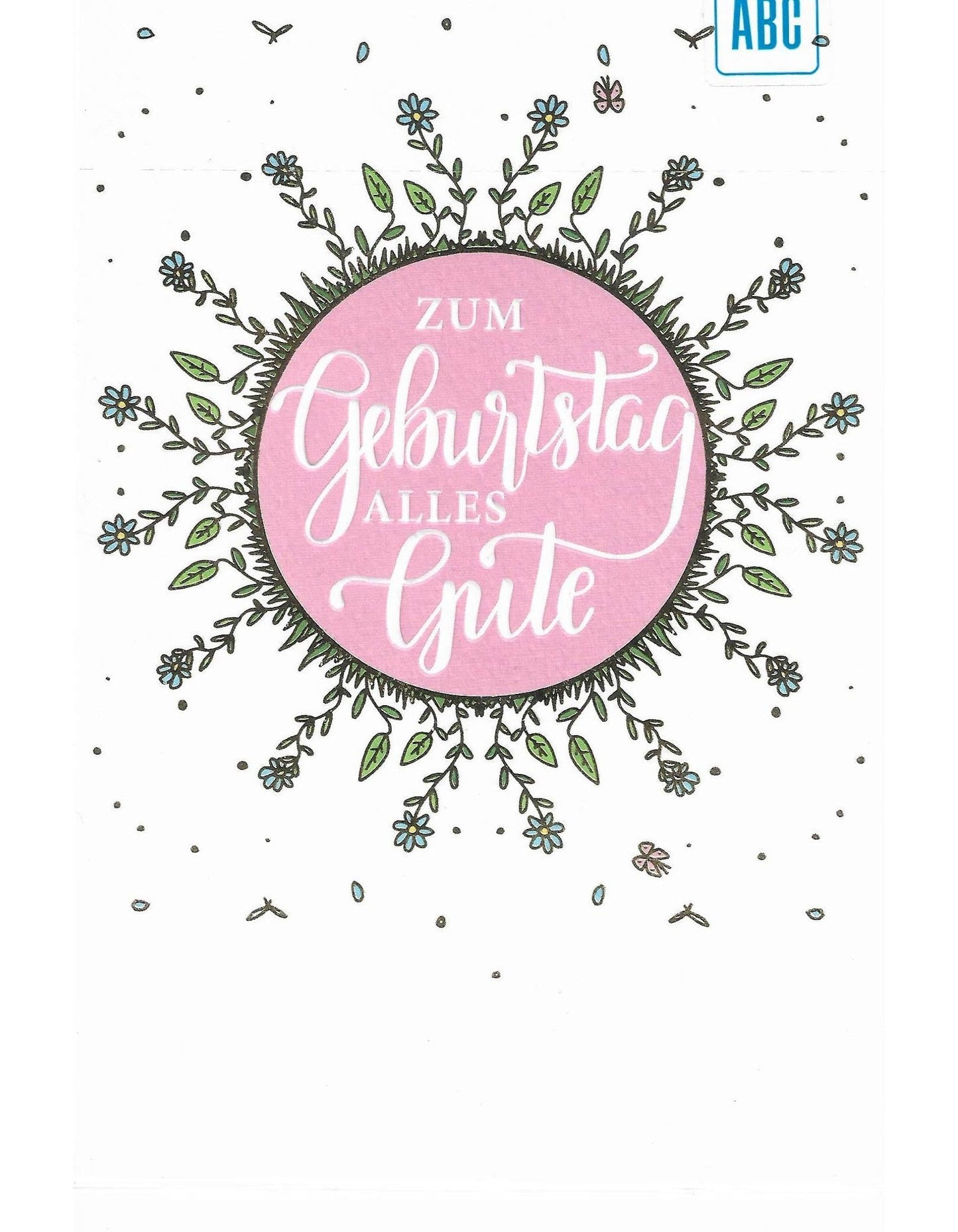 Glückwunschkarte "Zum Geburtstag alles Gute" B6