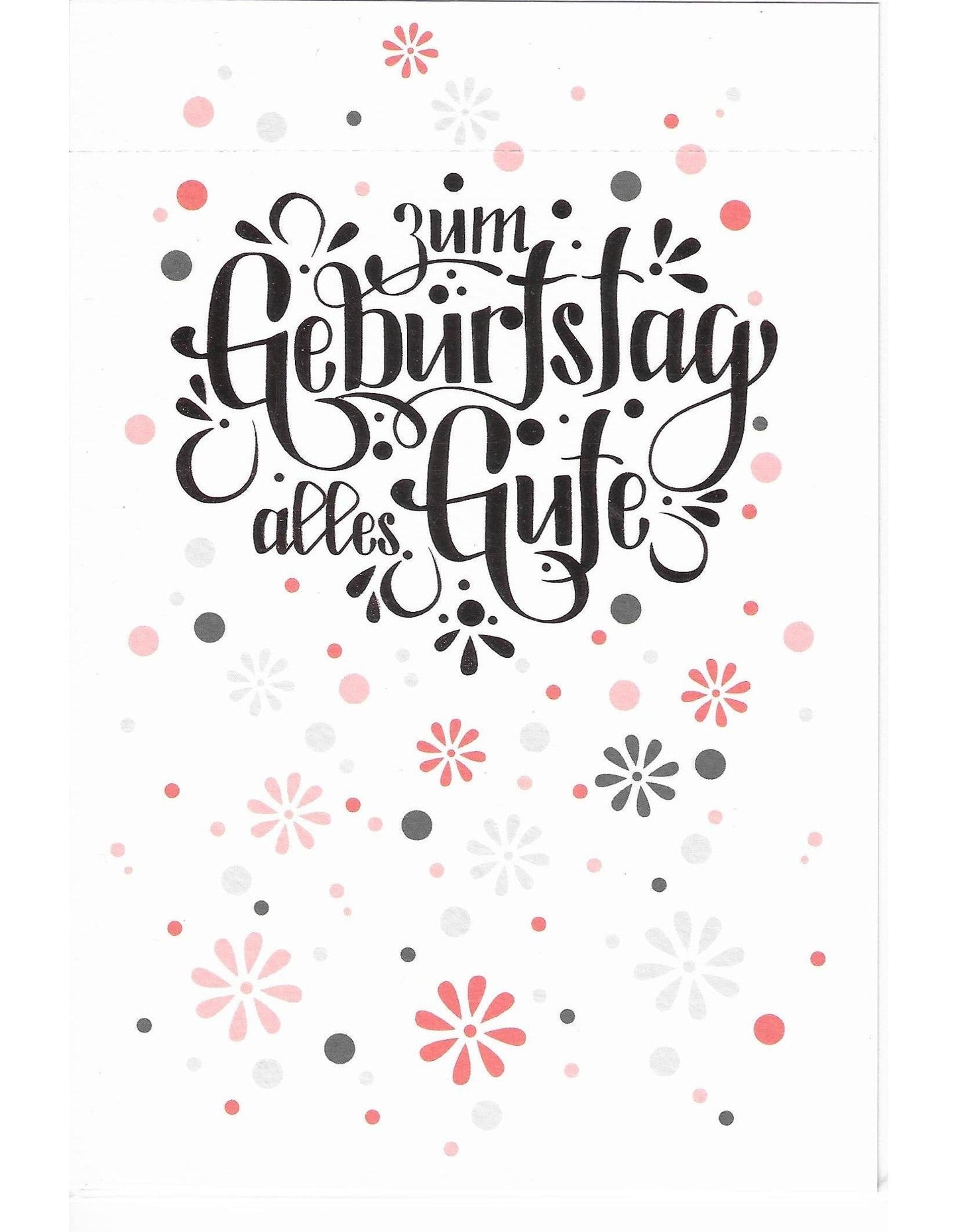 Glückwunschkarte "zum Geburtstag alles Gute" B6