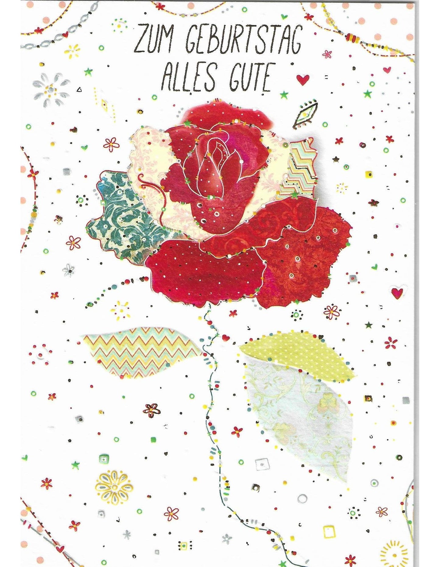 Glückwunschkarte "zum Geburtstag alles Gute" B6