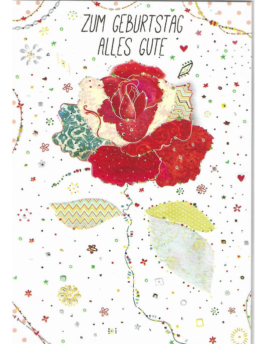 Glückwunschkarte "zum Geburtstag alles Gute" B6