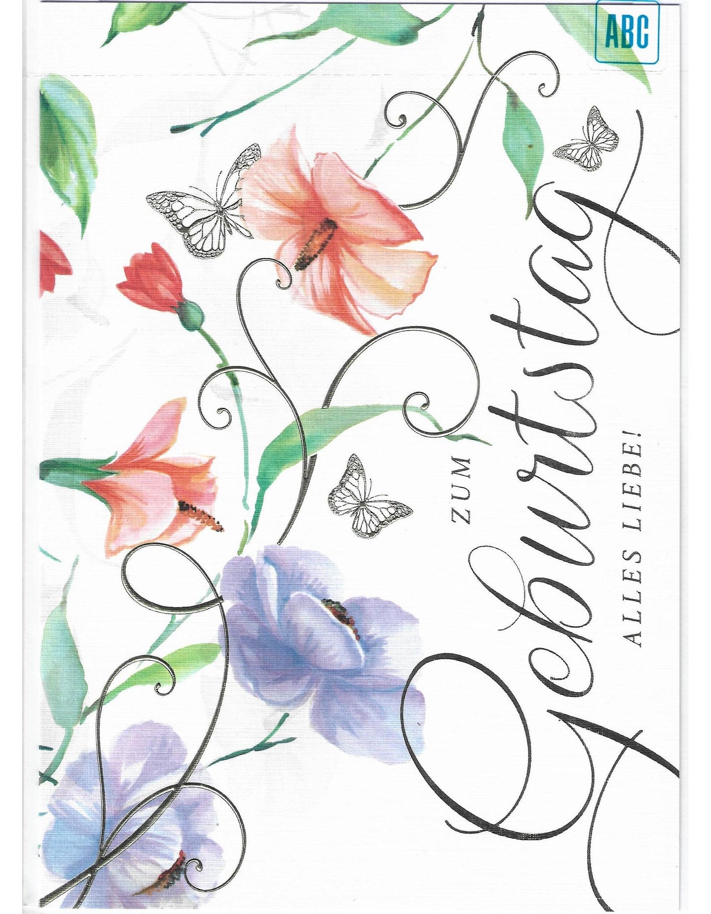 Glückwunschkarte "zum Geburtstag alles Liebe" A5