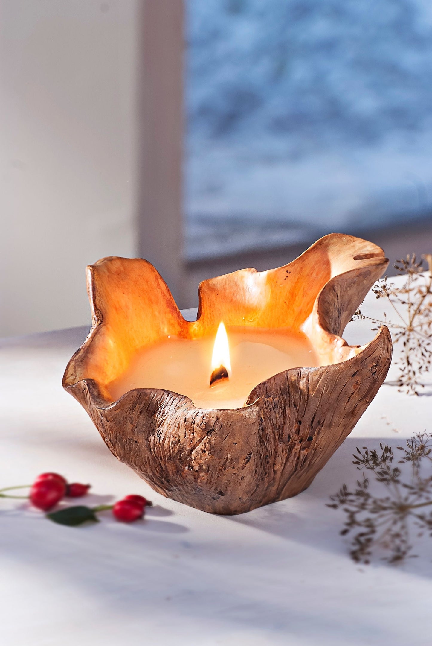 Knisterkerze mit Vanilleduft