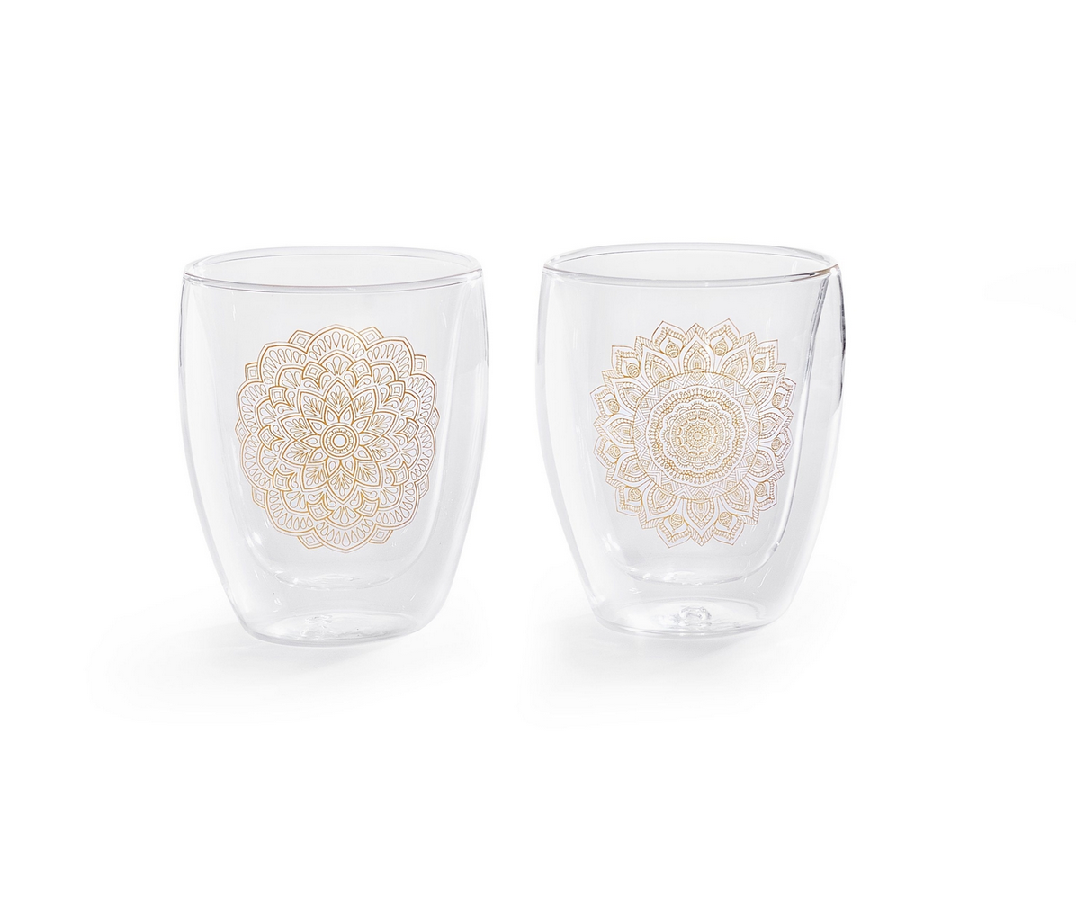 Doppelwandige Gläser "Mandala", 2er Set