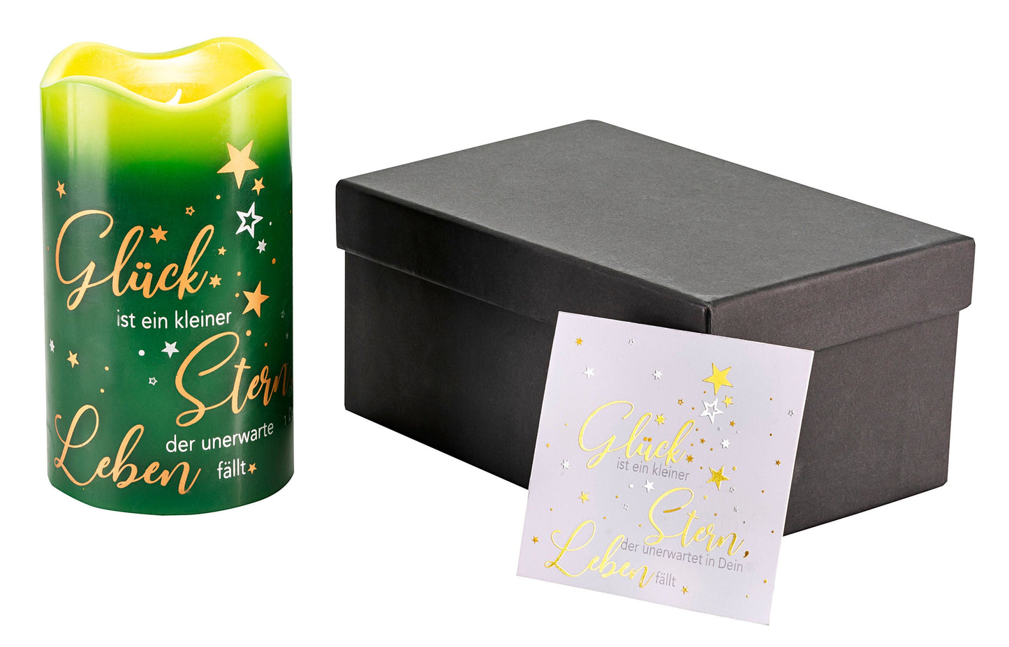 Geschenkset LED-Kerze Sternstunden