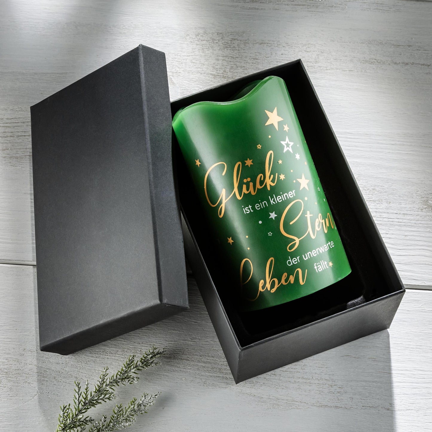 Geschenkset LED-Kerze Sternstunden