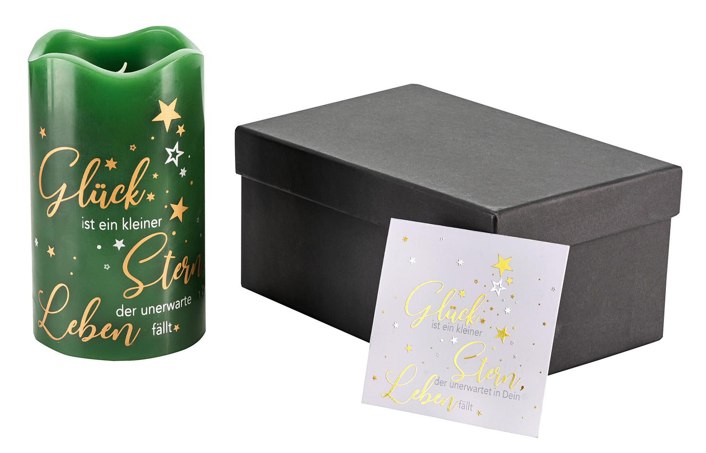 Geschenkset LED-Kerze Sternstunden