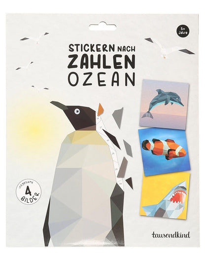 Mosaikbastelset Stickern nach Zahlen OZEAN