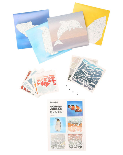 Mosaikbastelset Stickern nach Zahlen OZEAN