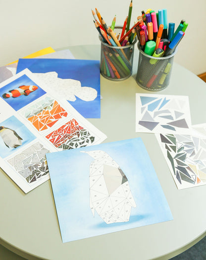 Mosaikbastelset Stickern nach Zahlen OZEAN