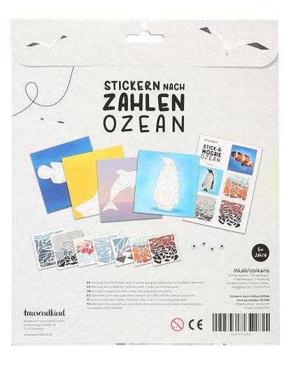 Mosaikbastelset Stickern nach Zahlen OZEAN