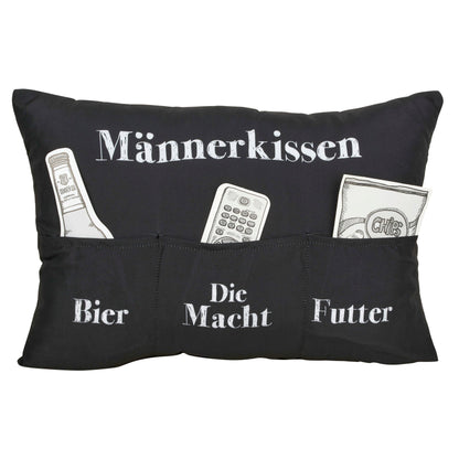 Kissen "Männerkissen" schwarz, 49 x 35 cm