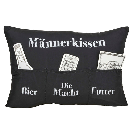 Kissen "Männerkissen" schwarz, 49 x 35 cm