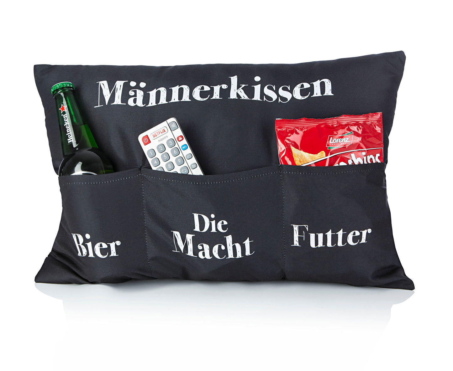 Kissen "Männerkissen" schwarz, 49 x 35 cm