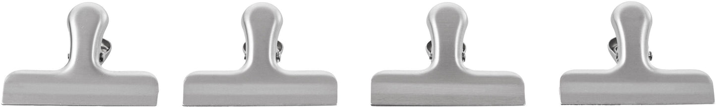 Verschlussklammern Edelstahl, 4er-Set